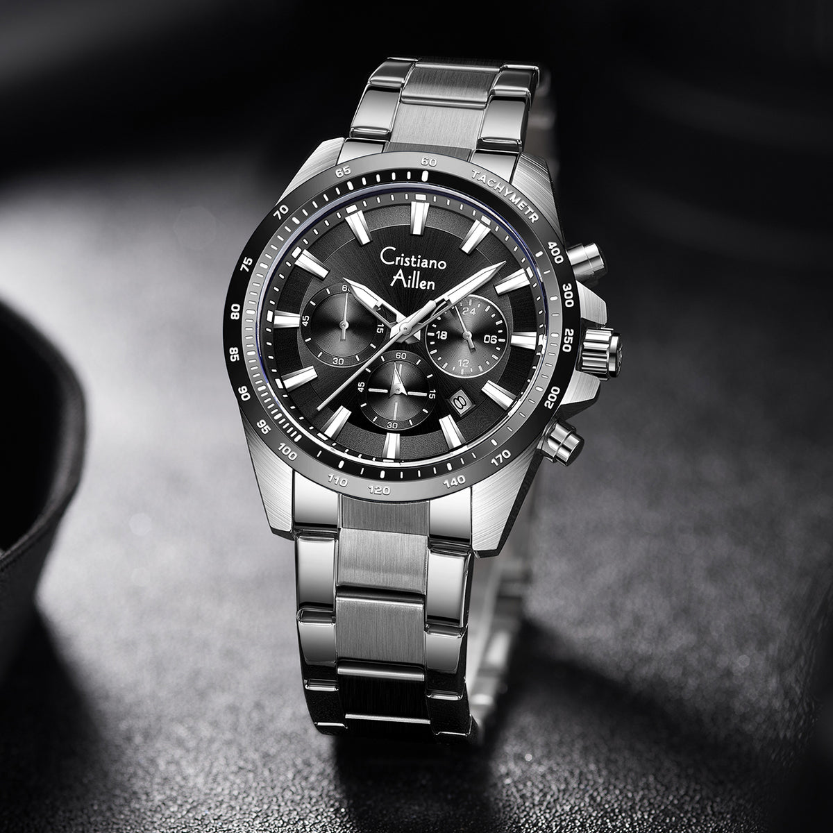 CA-8891 Multifunction Analog Watch - Silver Black