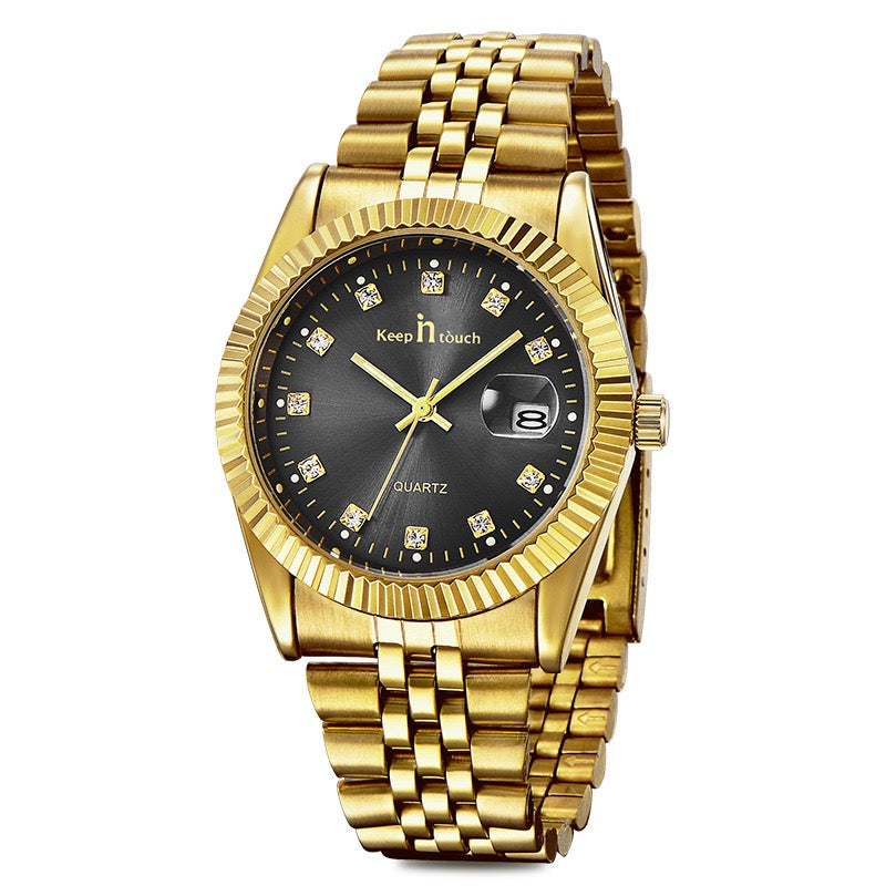 KnT-6619 Royal Prestige Watch - Black Gold