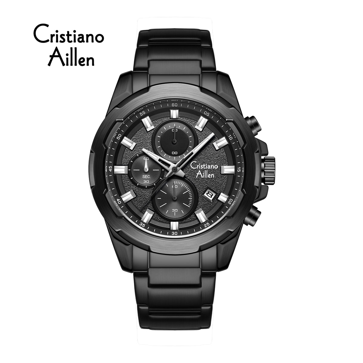 CA-8888 47mm Chronograph Watch - Black