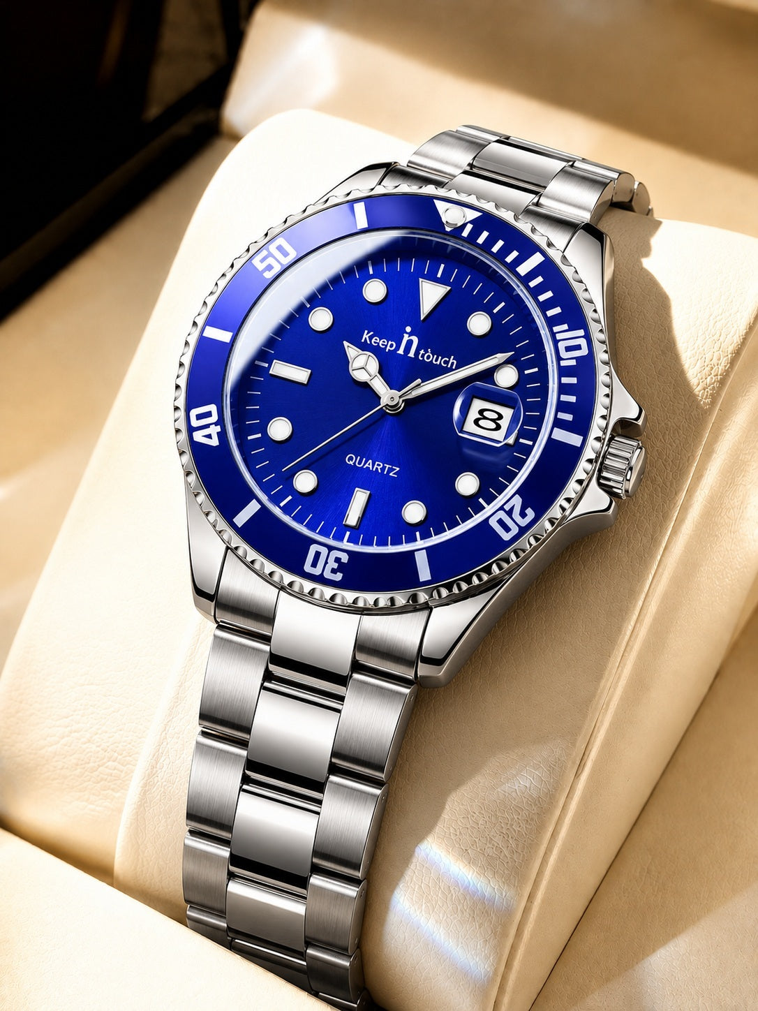 KnT-6618 Diver Watch - Blue Rose Gold