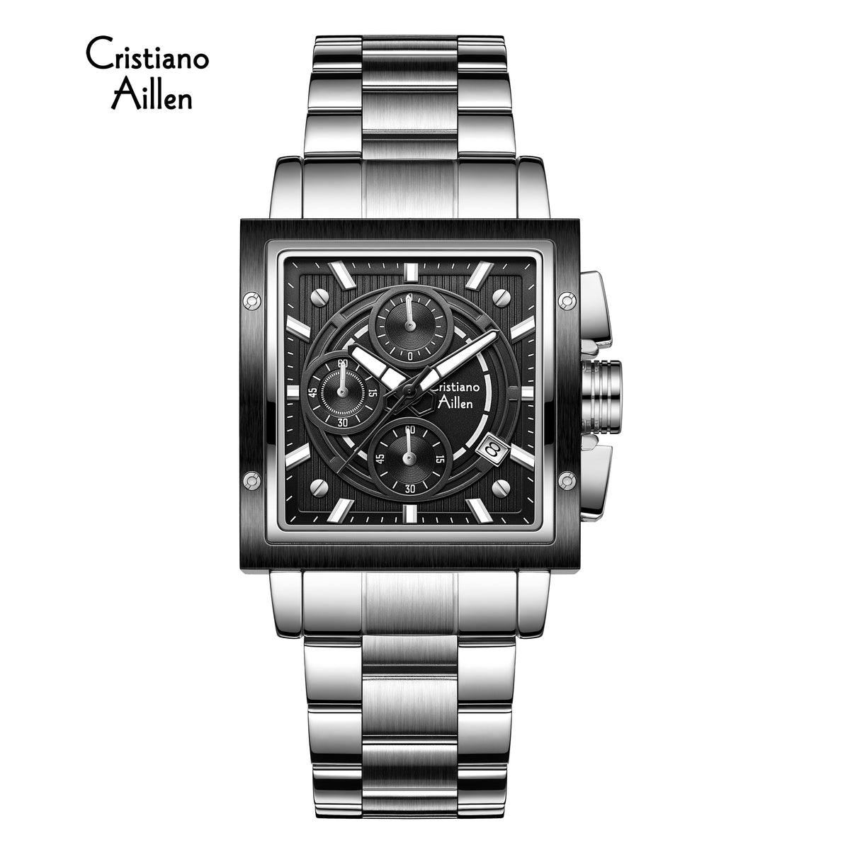 CA-9844 Chronograph Watch - Silver Black