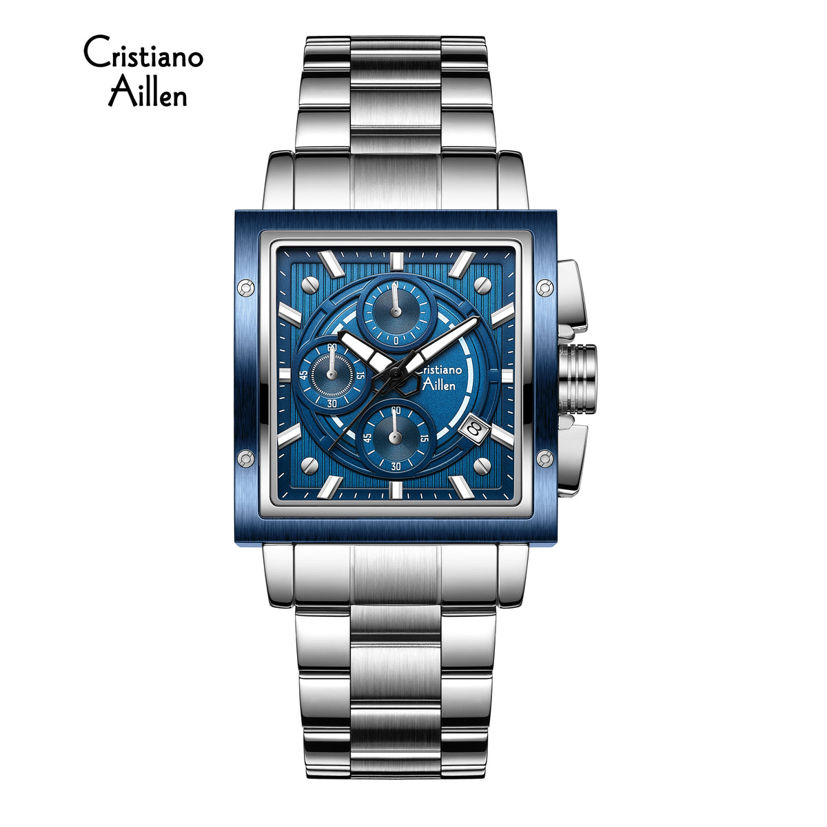 CA-9844 Chronograph Watch - Silver Blue