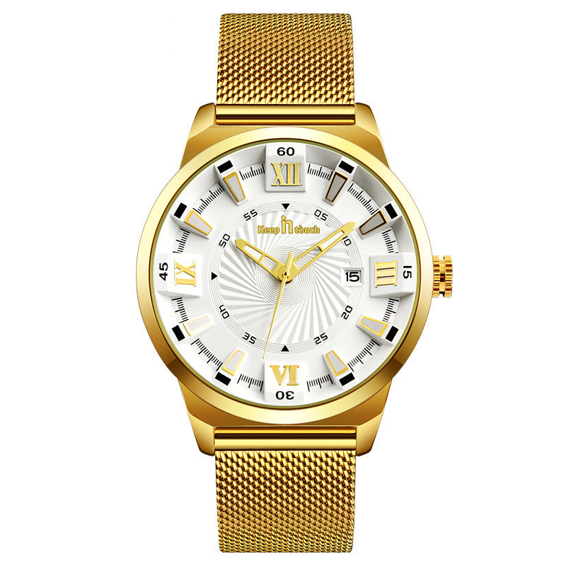 KnT-6615 Analog Watch - Gold Silver