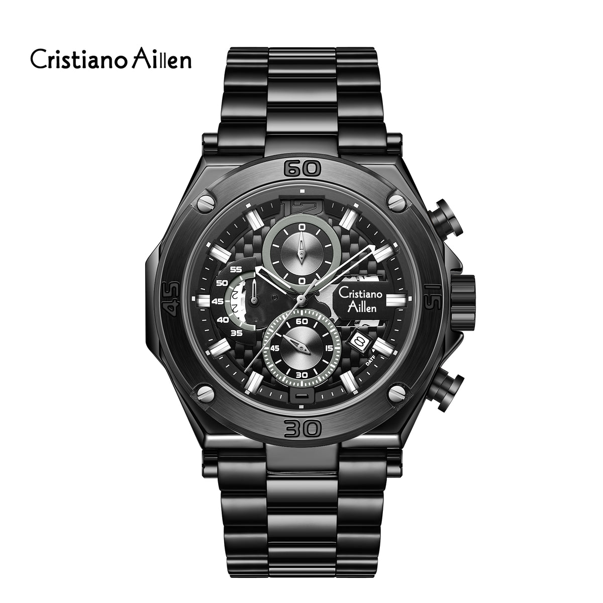 CA-9839 Chronograph Watch - Black-Blue