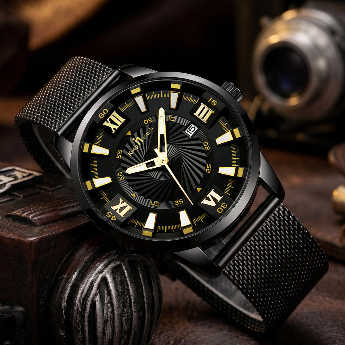 KnT-6615 Analog Watch - Black