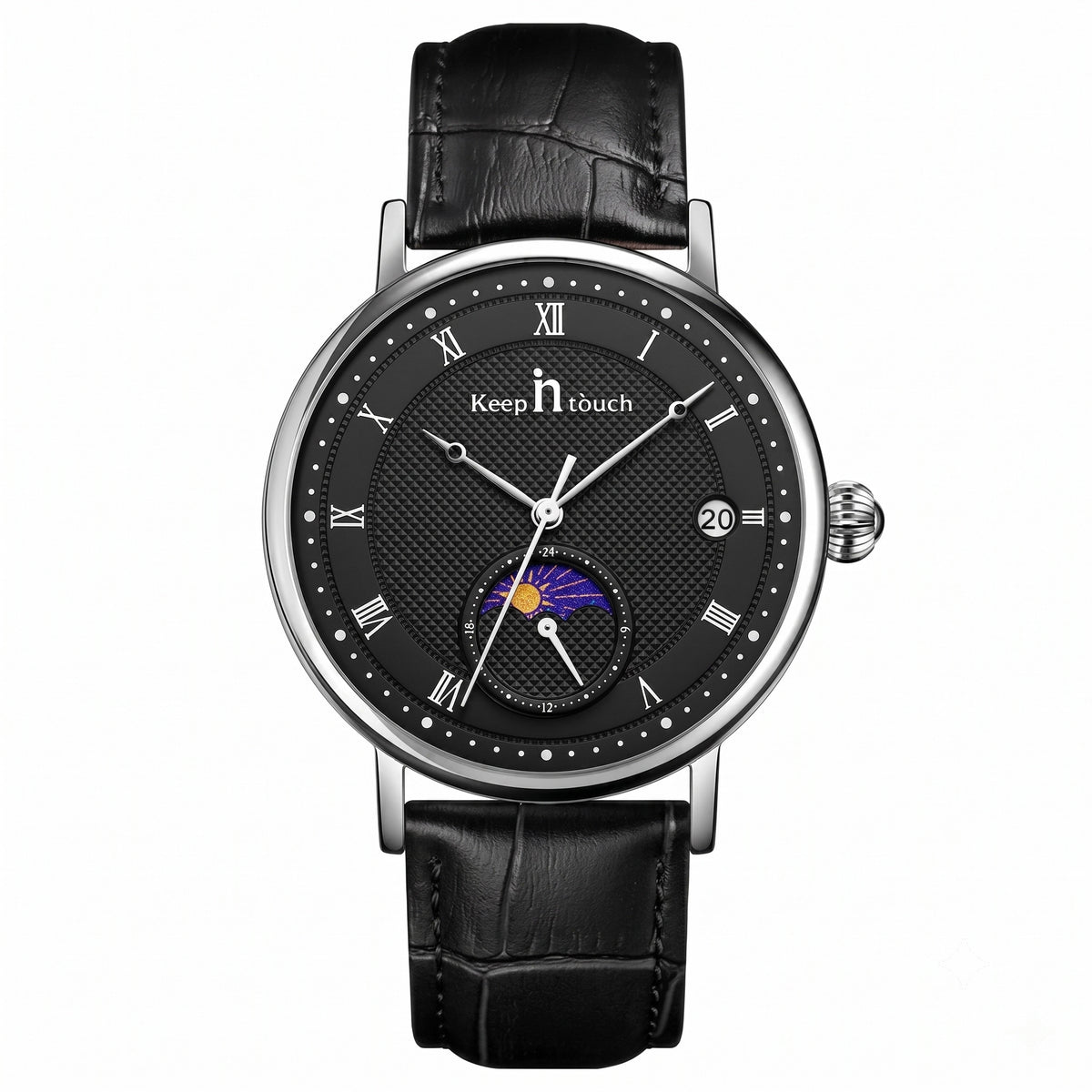 KnT-6620 Black Chronograph Watch - Black
