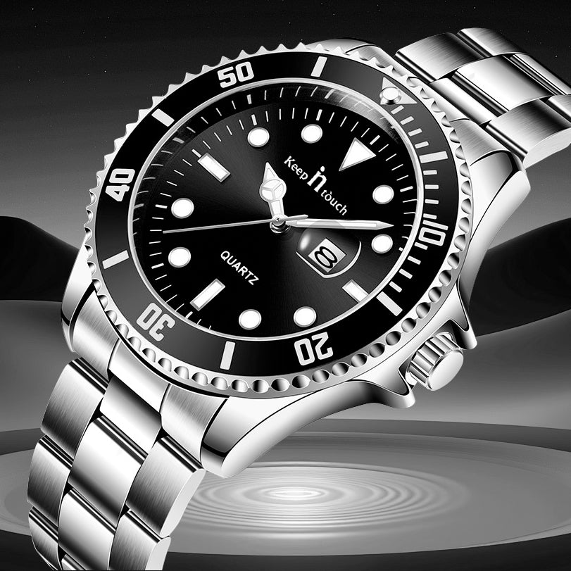 KnT-6618 Diver Watch - Black-Blue