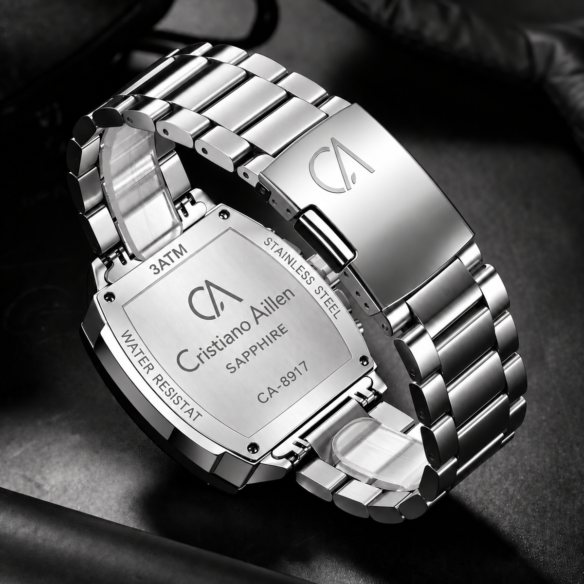 CA-8917 Chronograph Watch - Silver Black