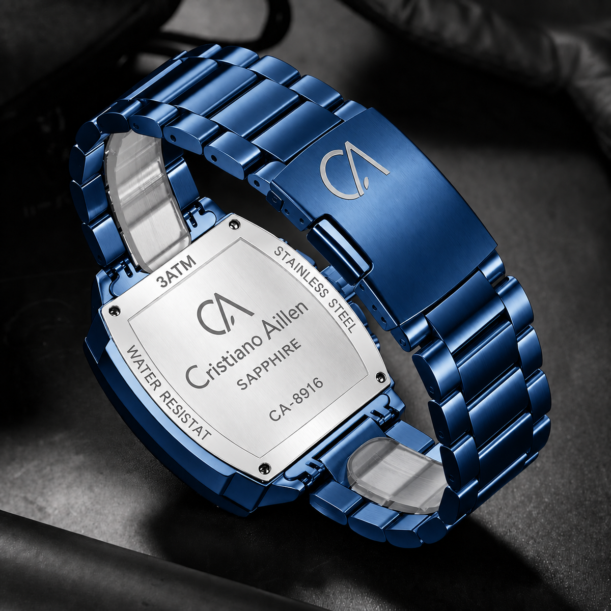 CA-8916 Chronograph Watch - Blue Rose Gold