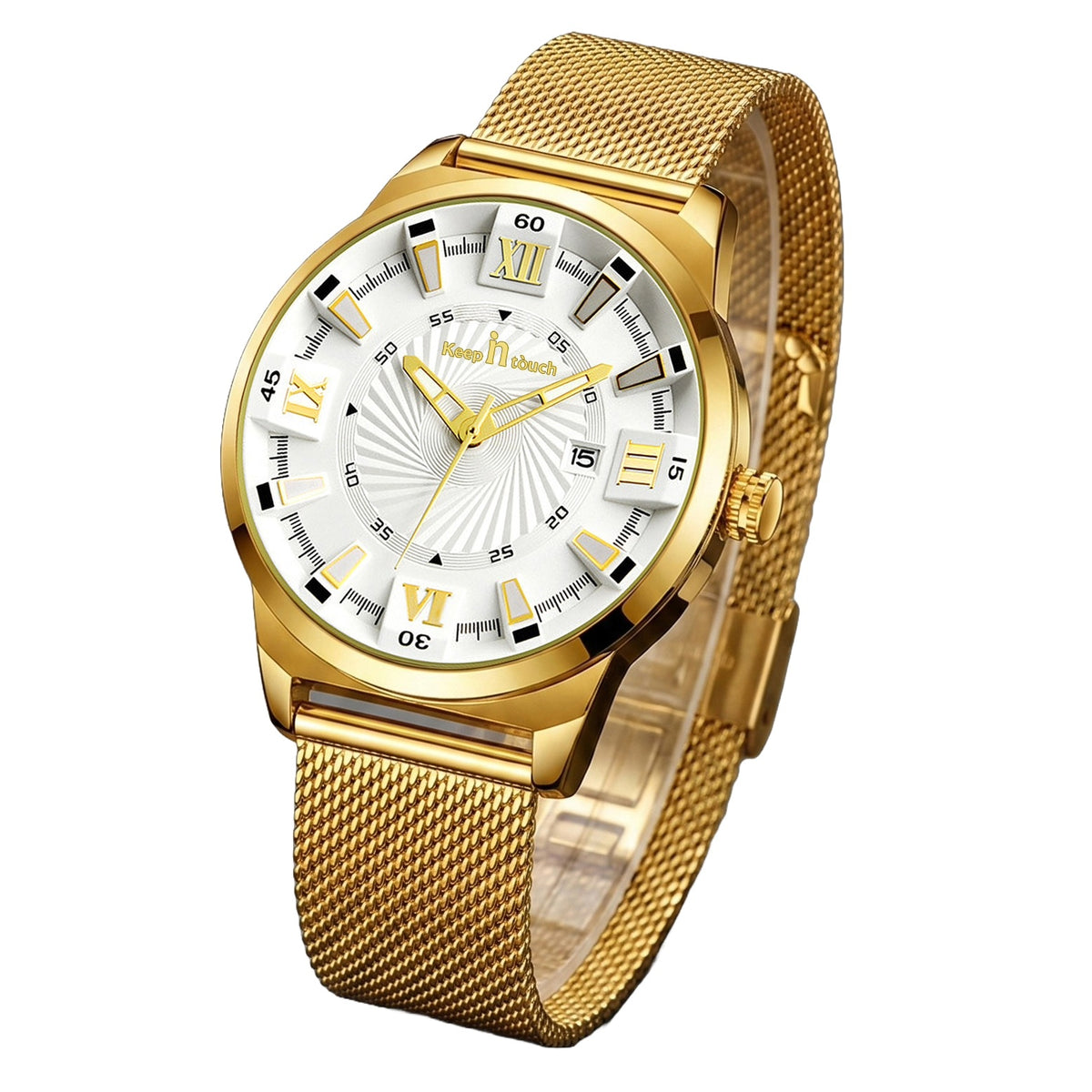 KnT-6615 Analog Watch - Gold Silver