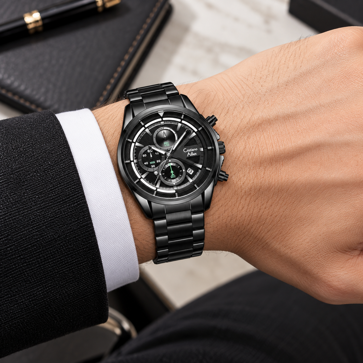 CA-8890 Multifunction Analog Watch - Black