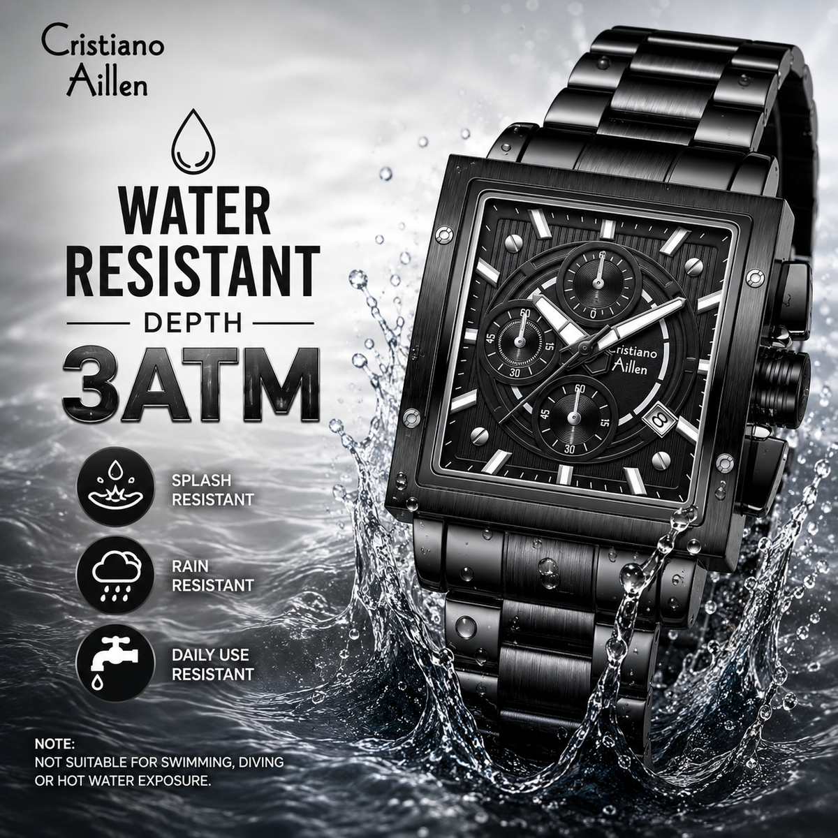 CA-9844 Chronograph Watch - Black