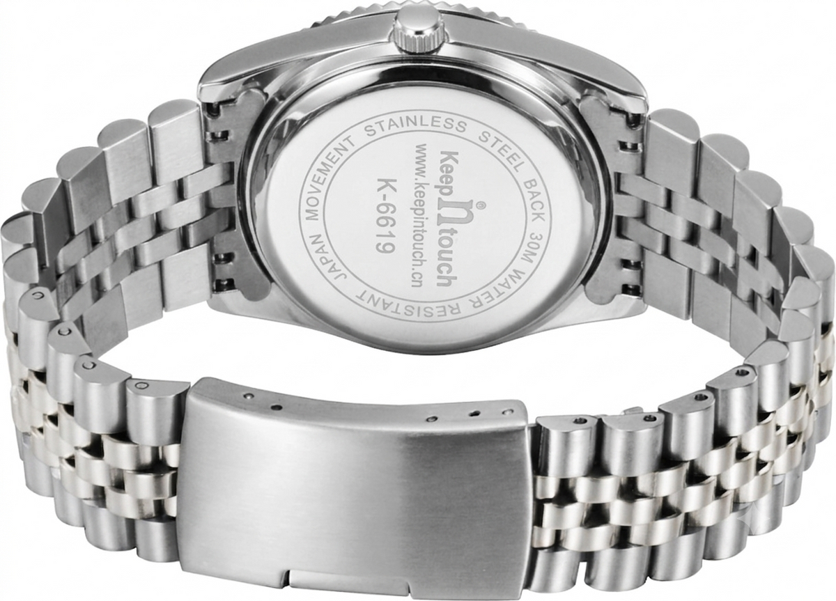 KnT-6619 Royal Prestige Watch - Silver Black