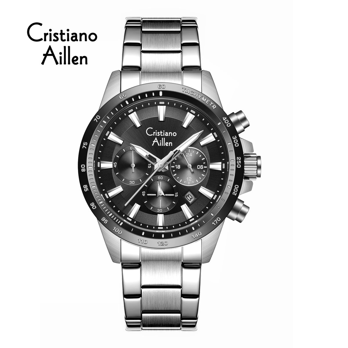 CA-8891 Multifunction Analog Watch - Silver Black