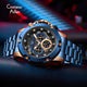 CA-9838 Multifunction Chronograph Watch - Blue Rose Gold
