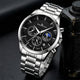 KnT-1026 Moonphase Multifunction Watch - Silver Black