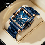 CA-9844 Chronograph Watch - Blue Rose Gold