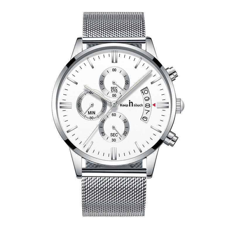KnT-1024 Mesh Classic Watch - Gold Silver