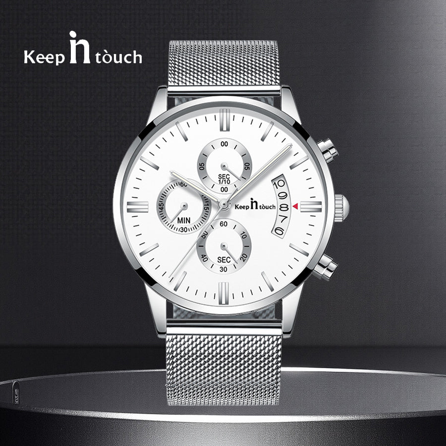 KnT-1024 Mesh Classic Watch - Gold Silver - Gold Silver
