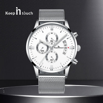 KnT-1024 Mesh Classic Watch - Gold Silver