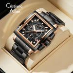 CA-9844 Chronograph Watch - Black Rose Gold