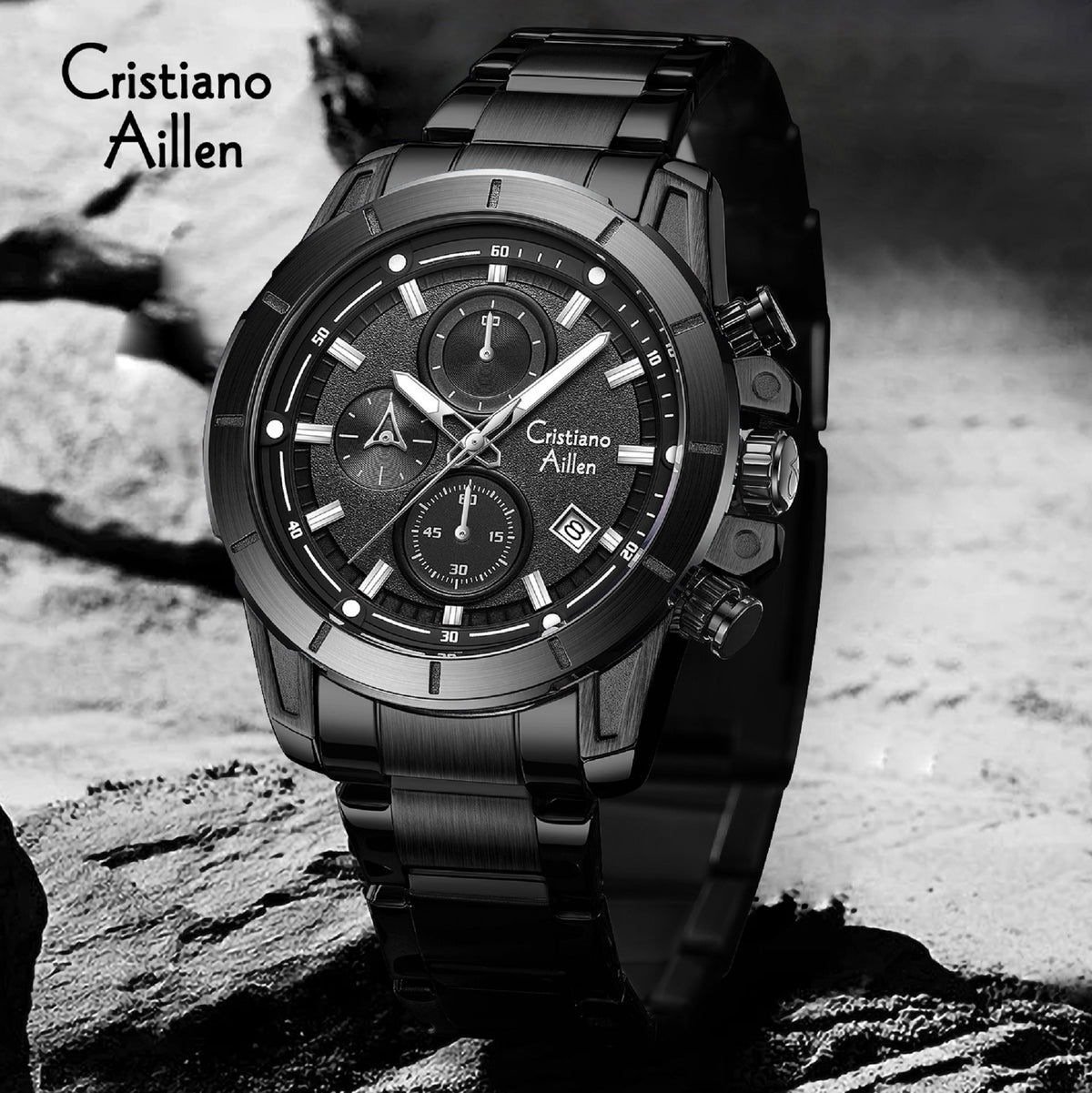 CA-8893 Multifunction Chronograph Watch - Black