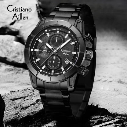 CA-8893 Multifunction Chronograph Watch - Black