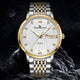 KnT-6617 Silver Black Watch - Silver Gold White