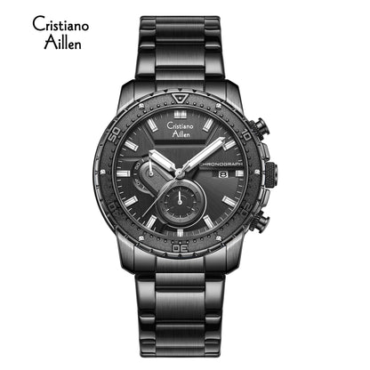 CA-8900 Chronograph Watch - Black-Blue