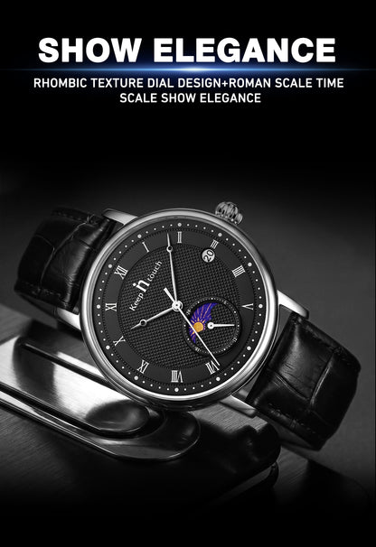 KnT-6620 Black Chronograph Watch - Black
