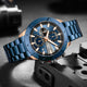 CA-8897 Chronograph Watch - Blue Rose Gold