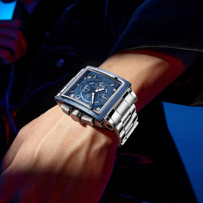 CA-9844 Chronograph Watch - Silver Blue