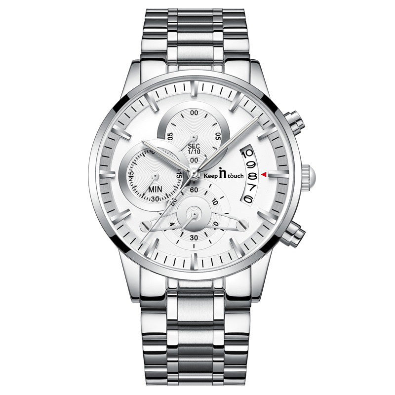 KnT-1025 Moonphase Chronograph Watch - Gold Silver