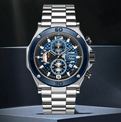 CA-9839 Chronograph Watch - Silver blue