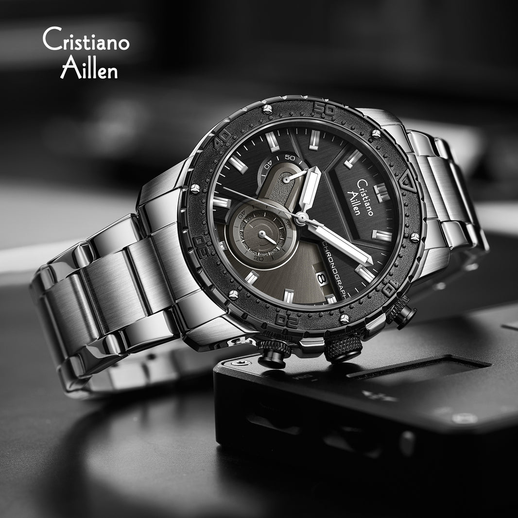 CA-8900 Chronograph Watch - Silver - Silver