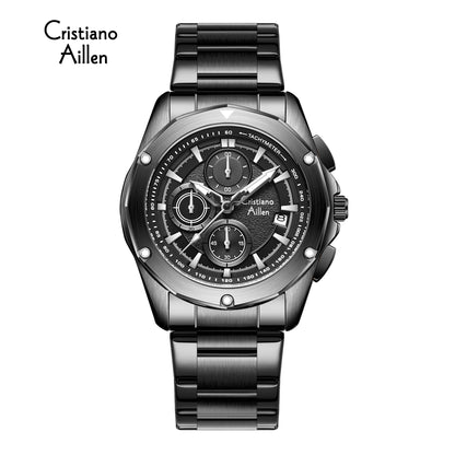 CA-8899 Multifunction Chronograph Watch - Black-Blue
