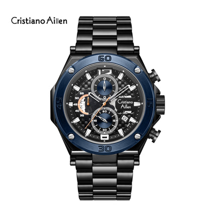 CA-9839 Chronograph Watch - Black Blue