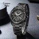 CA-8895 Metal Bracelet Chronograph Watch - Black-Blue