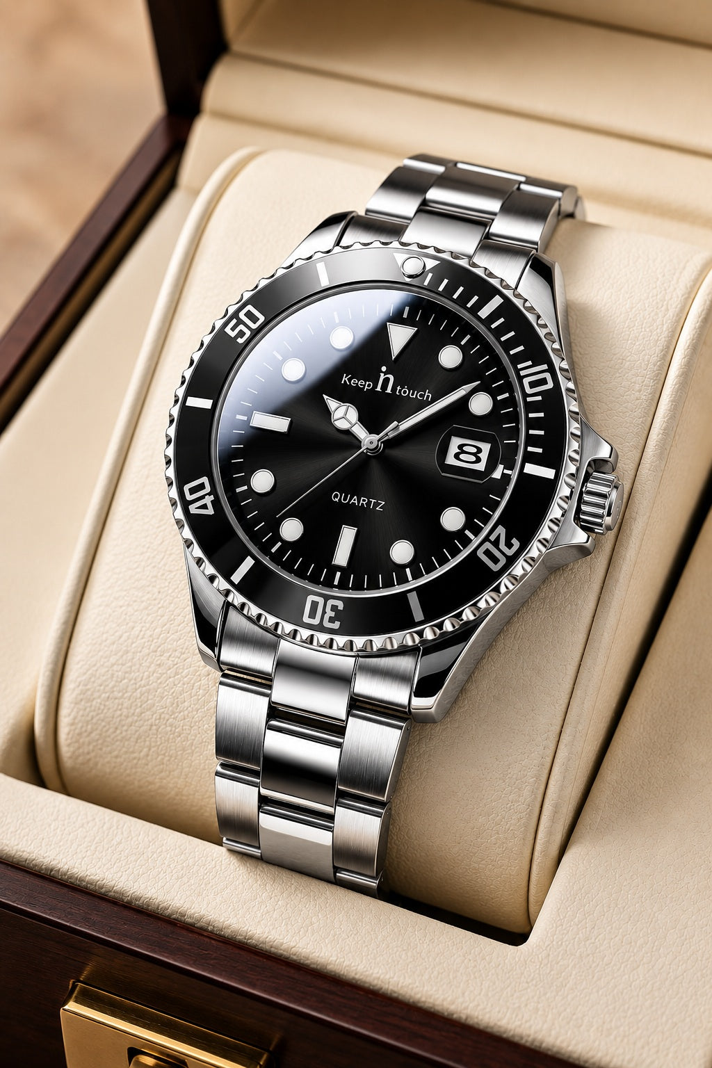 KnT-6618 Diver Watch - Black-Blue
