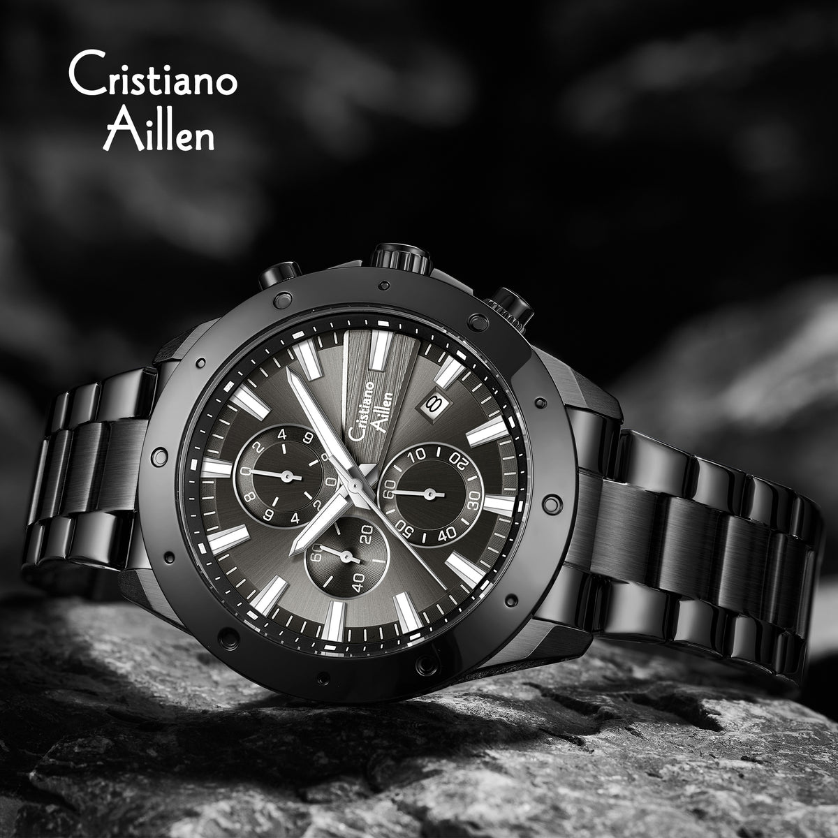 CA-8897 Chronograph Watch - Black-Blue