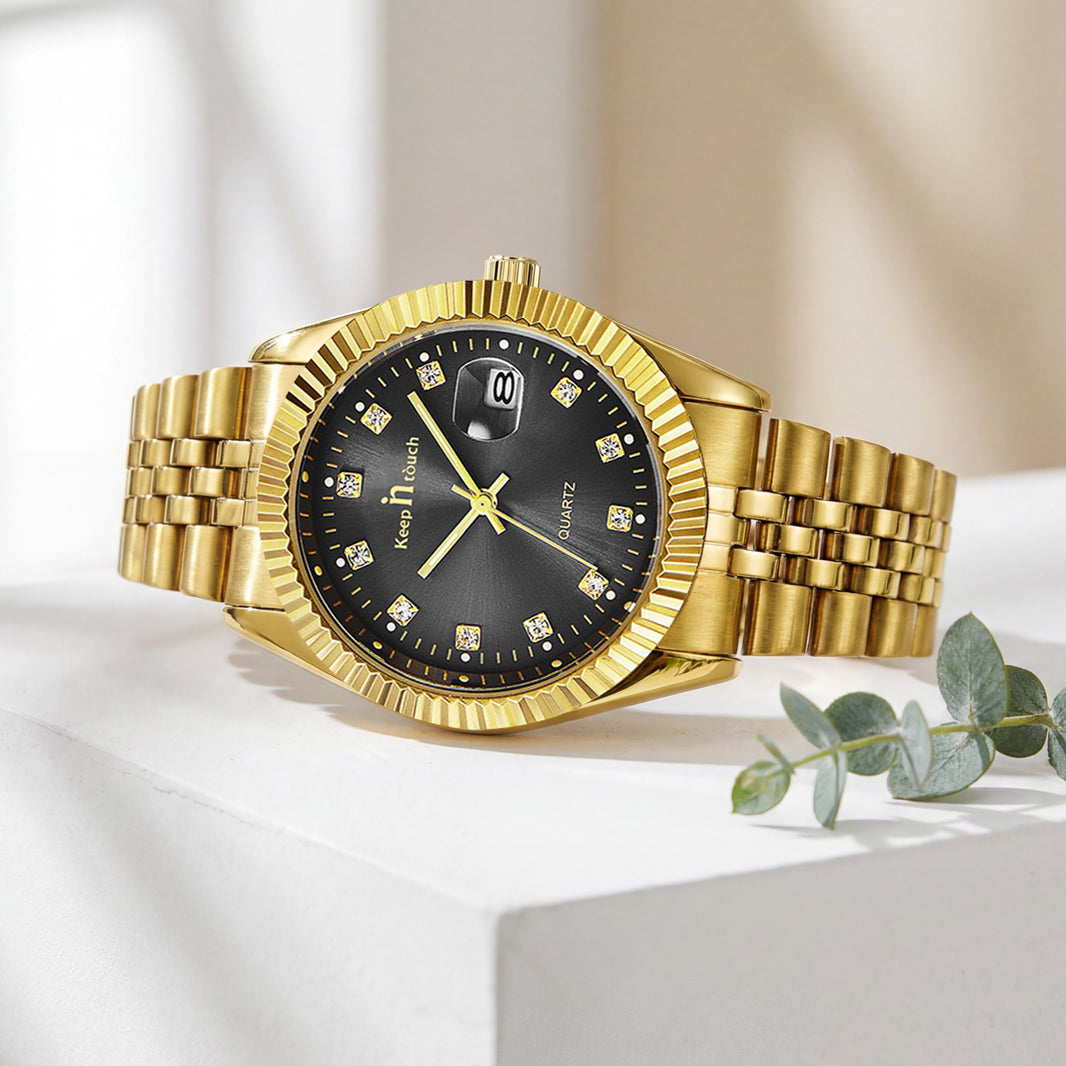 KnT-6619 Royal Prestige Watch - Black Gold - Black Gold