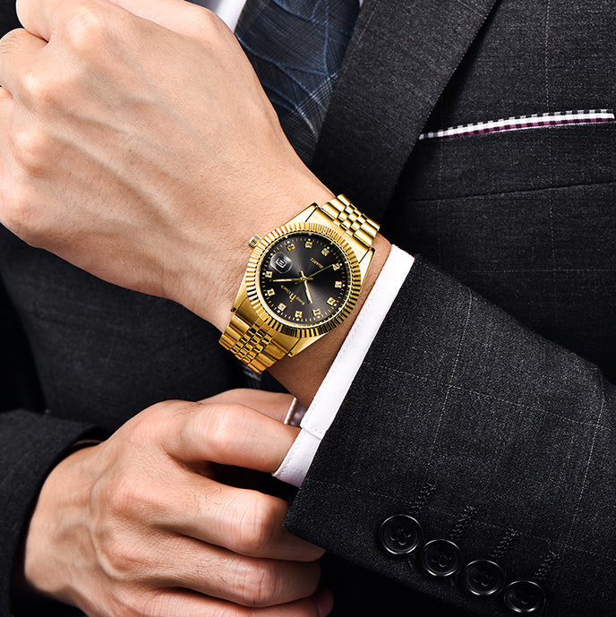 KnT-6619 Royal Prestige Watch - Black Gold