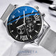 KnT-1021 Mesh Strap Watch - Silver Black