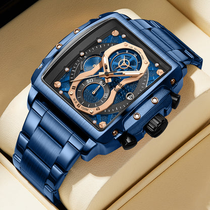 CA-8916 Chronograph Watch - Blue Rose Gold
