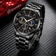 KnT-1026 Moonphase Multifunction Watch - Black-Blue