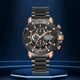 CA-9841 Chronograph Watch - Black Rose Gold