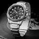 CA-8888 47mm Chronograph Watch - Silver Black