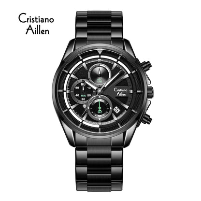 CA-8890 Multifunction Analog Watch - Black