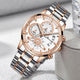KnT-1025 Moonphase Chronograph Watch - Silver Rose Gold White