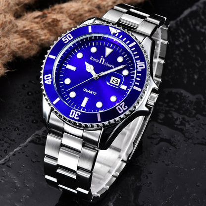 KnT-6618 Diver Watch - Blue Rose Gold